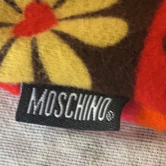 Moschino Junior Flower Orange Red Long Sleeve Zip Shirt Sz Girls 8 - Picture 11 of 15